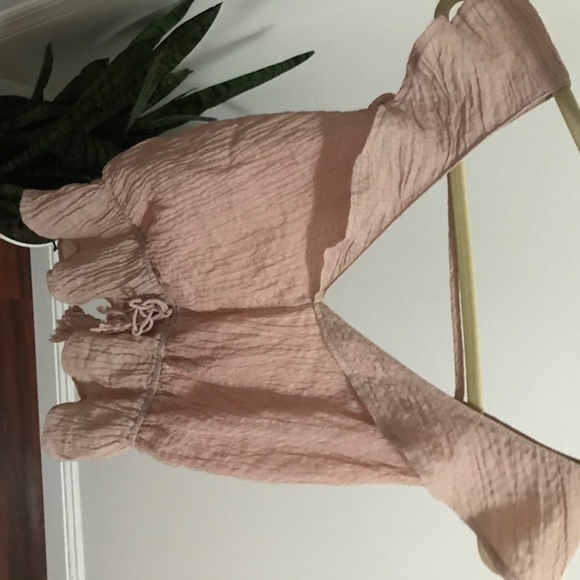 Pink Ruffle Crop Top - Picture 2 of 3